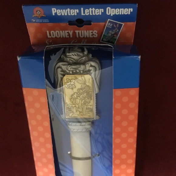Bugs Bunny/Tasmania Pewter Letter Opener Looney Tunes Stamp Collection - Picture 5 of 10